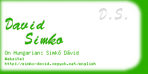 david simko business card
